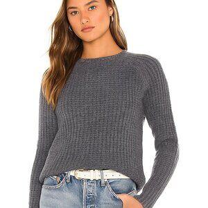 Autumn Cashmere 6 Ply Shirttail Thermal Crew In Gray, XS
